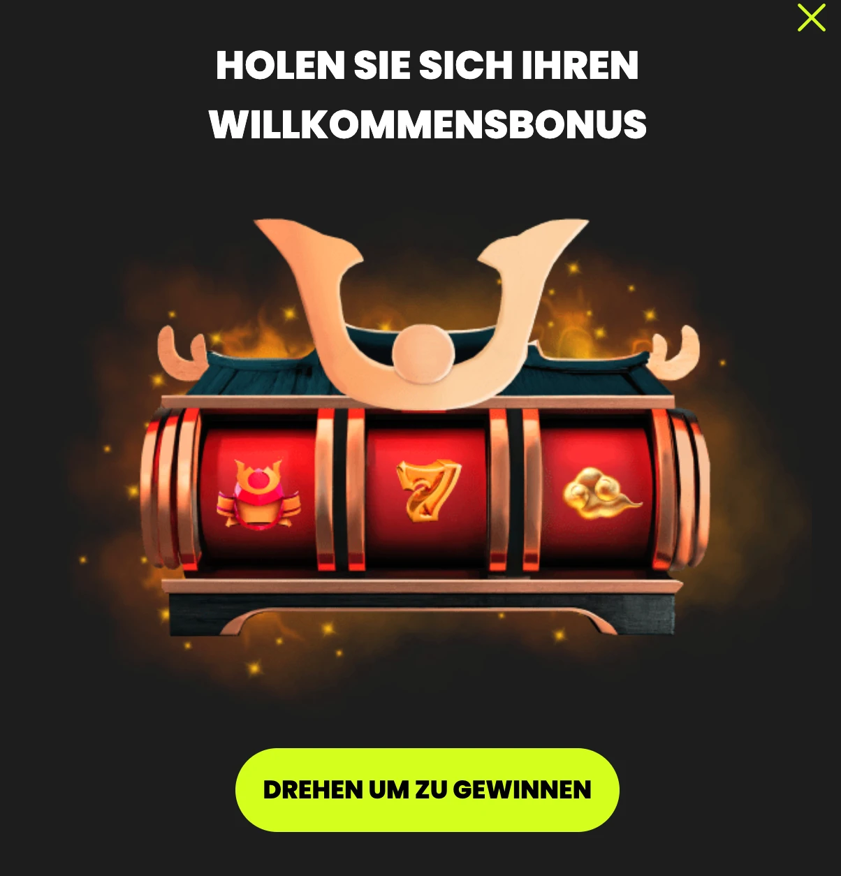 Goldenes Gameplay im Spin Samurai Online Casino